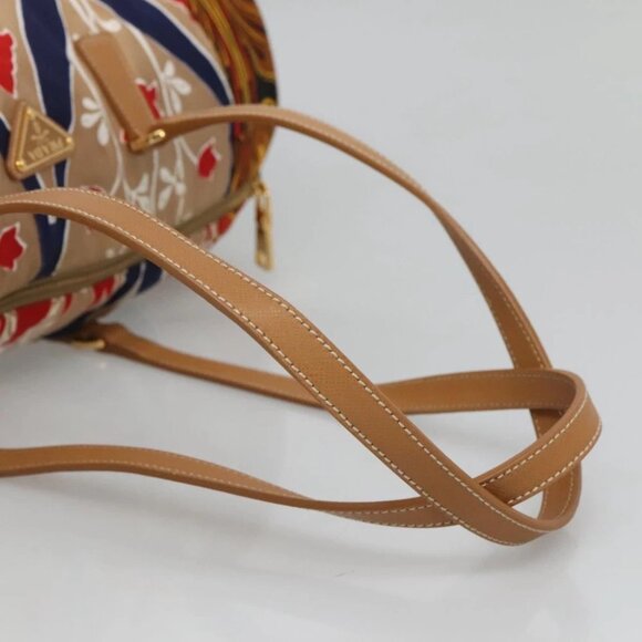 PRADA Shoulder Bag Silk Beige Gold Auth 114898V - Picture 7 of 16